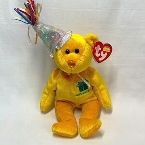 Ty Beanie Babies November Birthday Bear - Yellow w/Tags, 2002